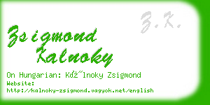 zsigmond kalnoky business card